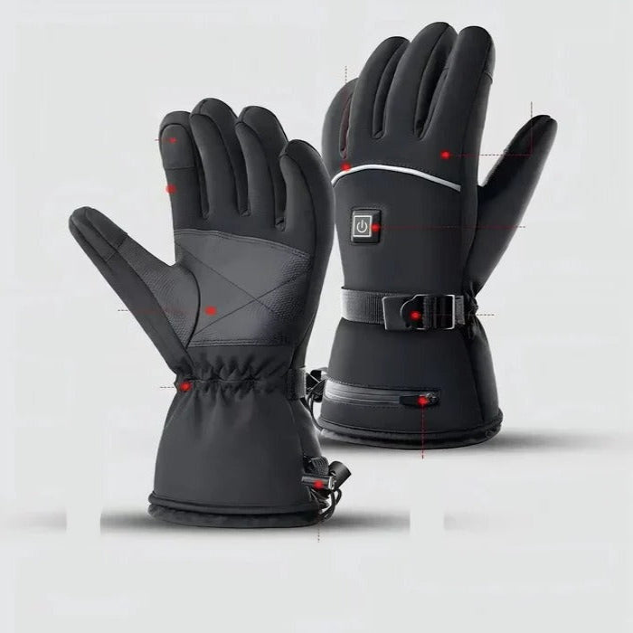 Heated Motorbike Gloves with Touchscreen and Rechargeable Battery