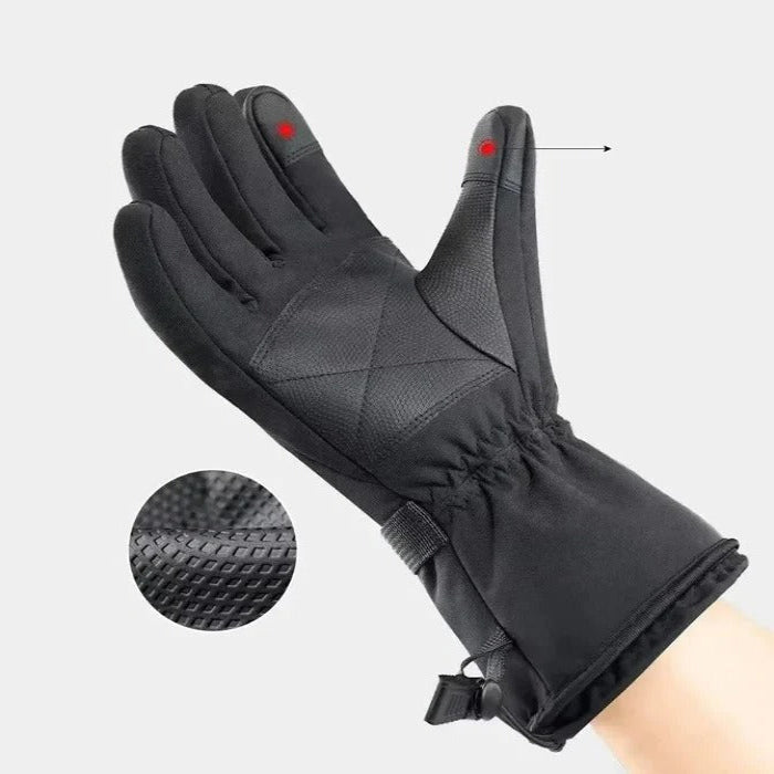Heated Motorbike Gloves with Touchscreen and Rechargeable Battery