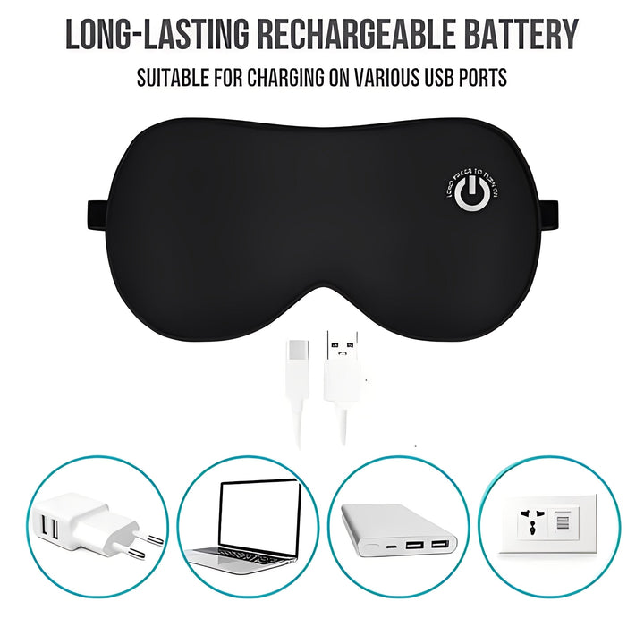 Electric Heated Eye Mask Rechargeable for Relaxation and Relief
