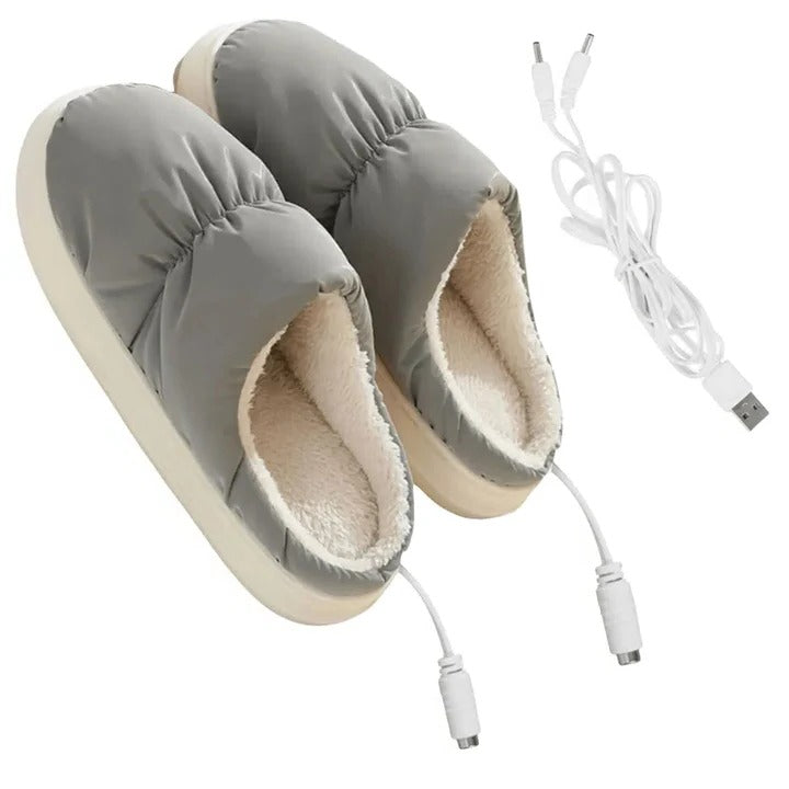 USB Heated Slippers with Non-Slip Sole and Rapid Heating