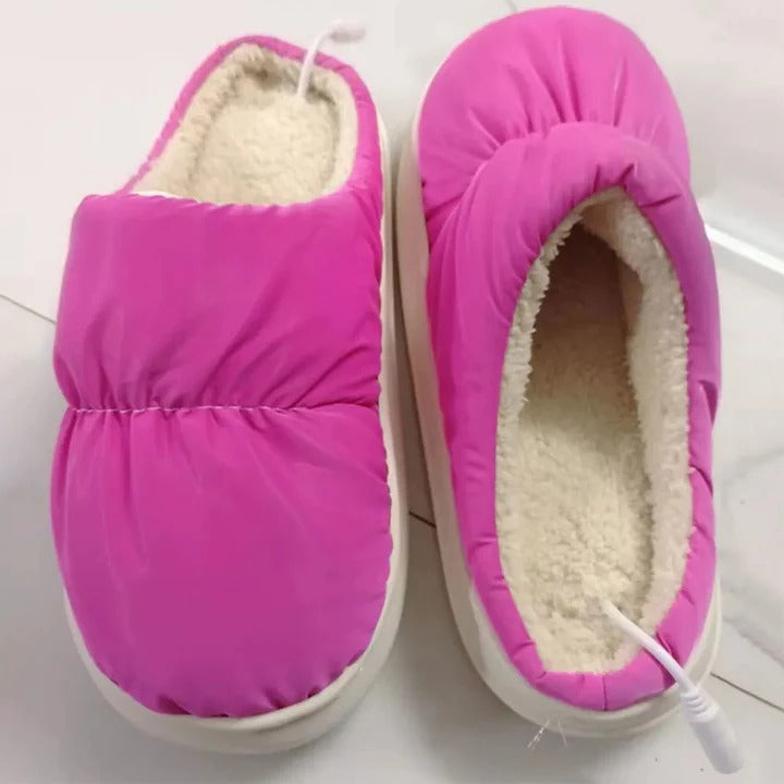 USB Heated Slippers with Non-Slip Sole and Rapid Heating