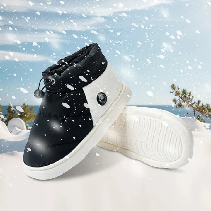 Rechargeable Heated Slippers with 3 Heat Levels and Grip Sole