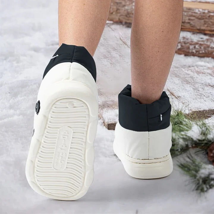 Rechargeable Heated Slippers with 3 Heat Levels and Grip Sole