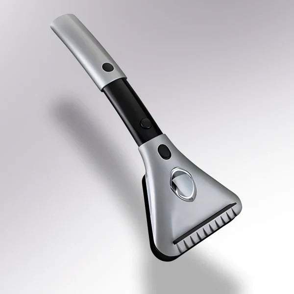Heat Hollow™ Heated Ice Scraper with LED Light and Rubber Squeegee