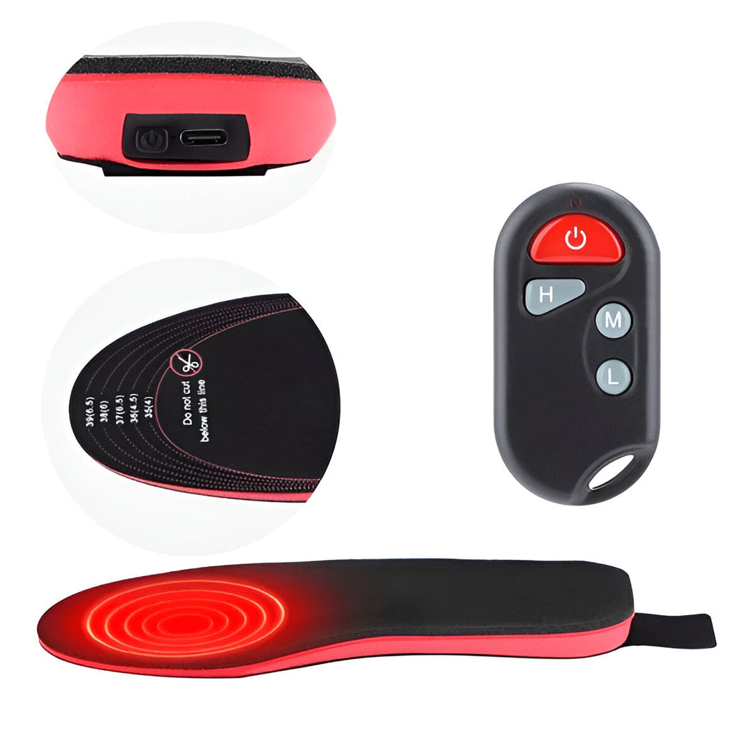 Ultra-Thin Heated Shoe Insoles with Remote Control – Heat Hollow