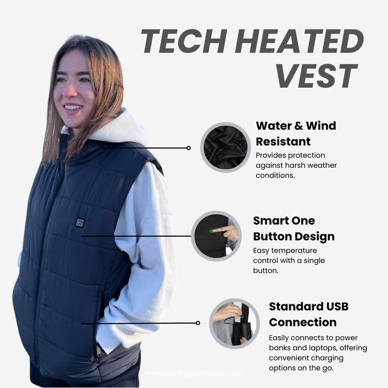 Slim Heated Gilet with 60-Second Warm-Up – Heat Hollow