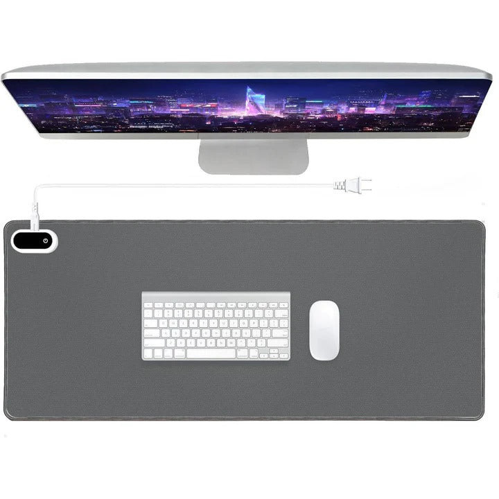 Heated Desk Pad With Digital Display and 5 Heat Levels – Heat Hollow