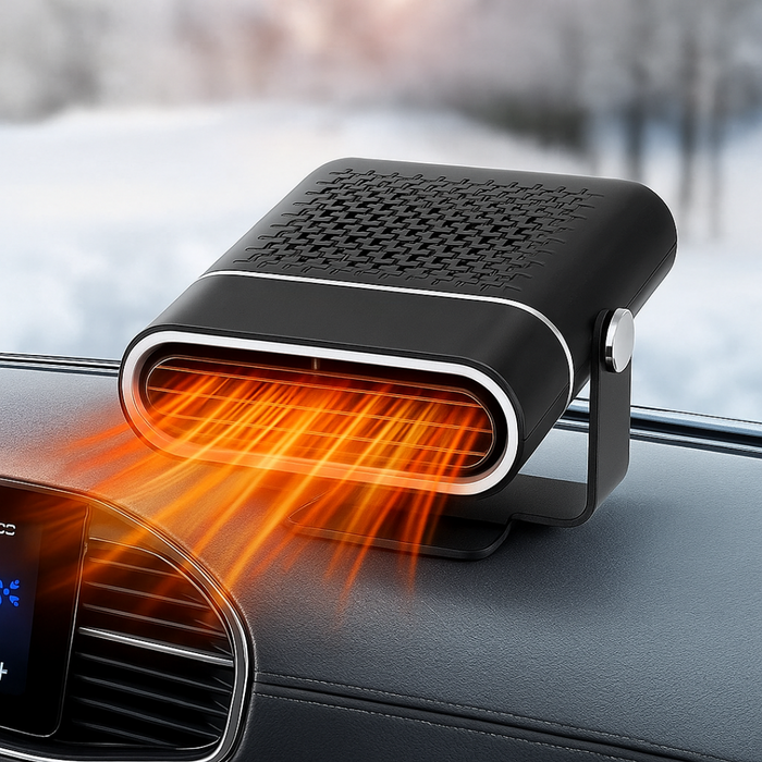 Heat Hollow™ 12V and USB Car Fan Heater with Heat, Cool and Defrost