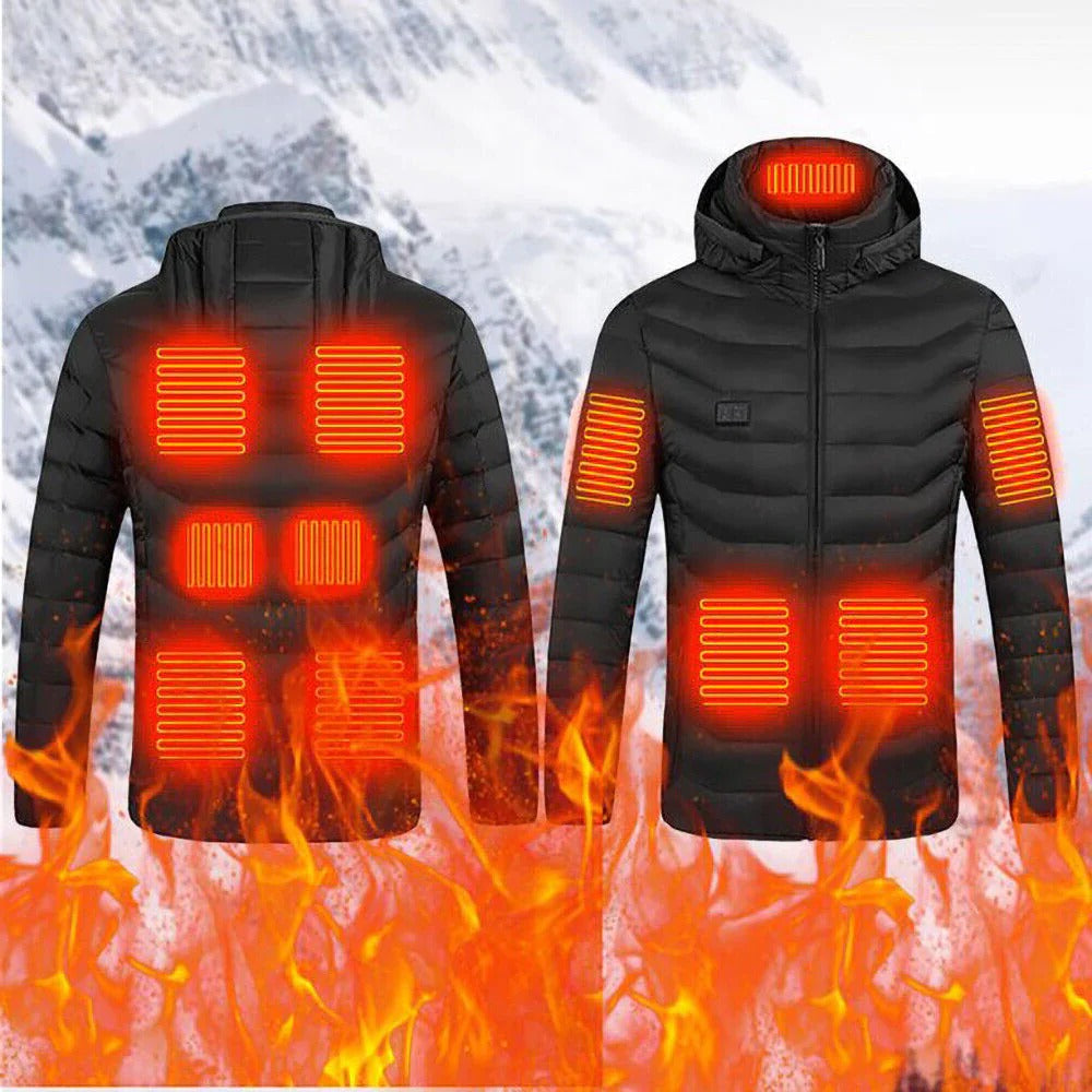 Heated Jacket with 10 Zones and Rechargeable Battery – Heat Hollow