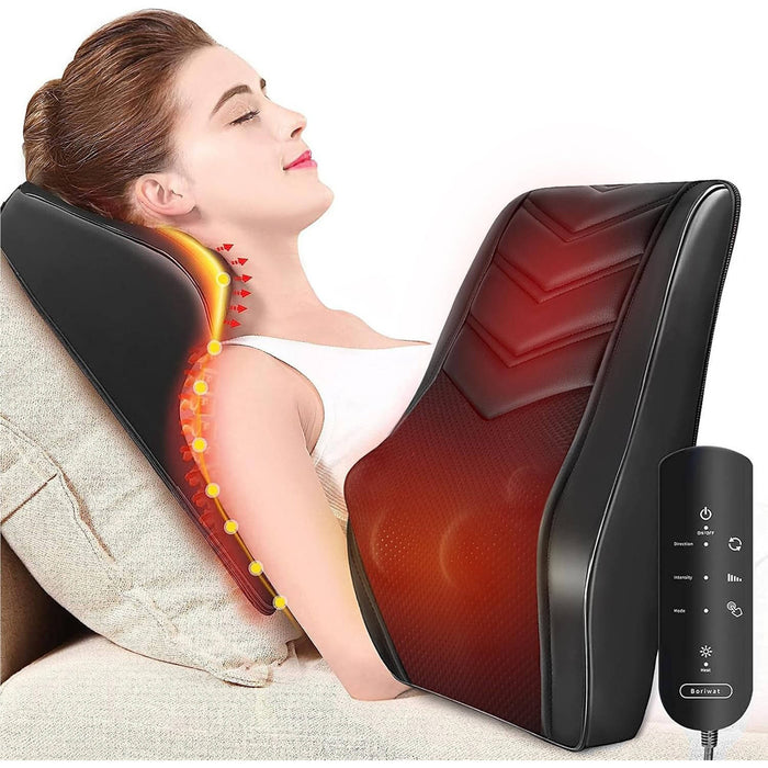 Heat Hollow™ Shiatsu Neck and Back Massage Pillow with Dual Heat Zones
