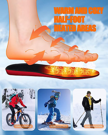 USB Heated Insoles, Cut to Size for Most Shoes – Heat Hollow