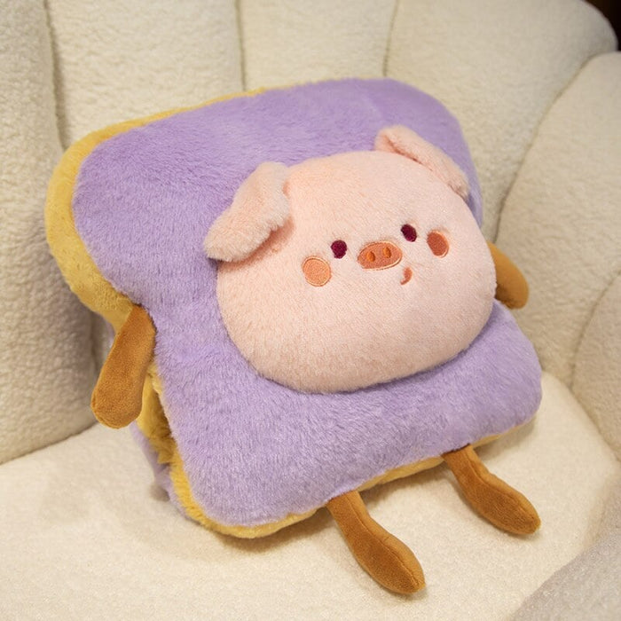 Heat Hollow™ Fluffy Toast Plushie Hand Warmer with Animal Face
