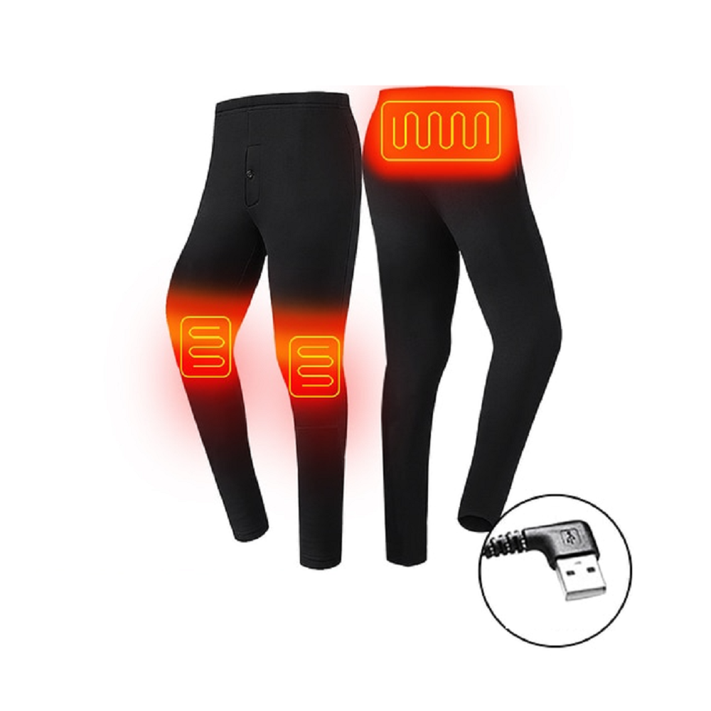 Heat Hollow™ USB Heated Thermal Base Layer Set with Flatlock Seams