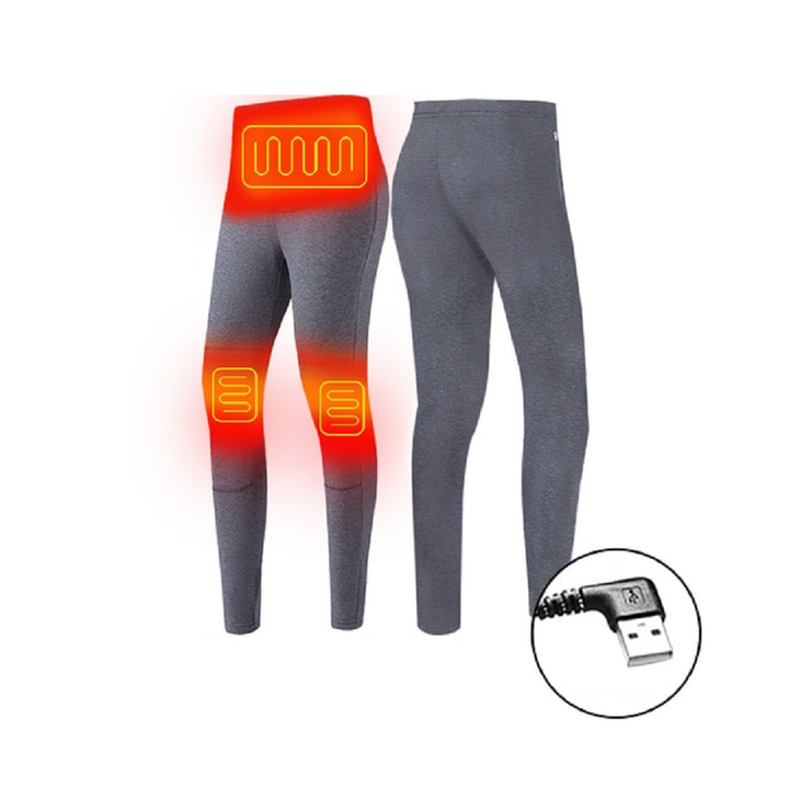 Heat Hollow™ USB Heated Thermal Base Layer Set with Flatlock Seams
