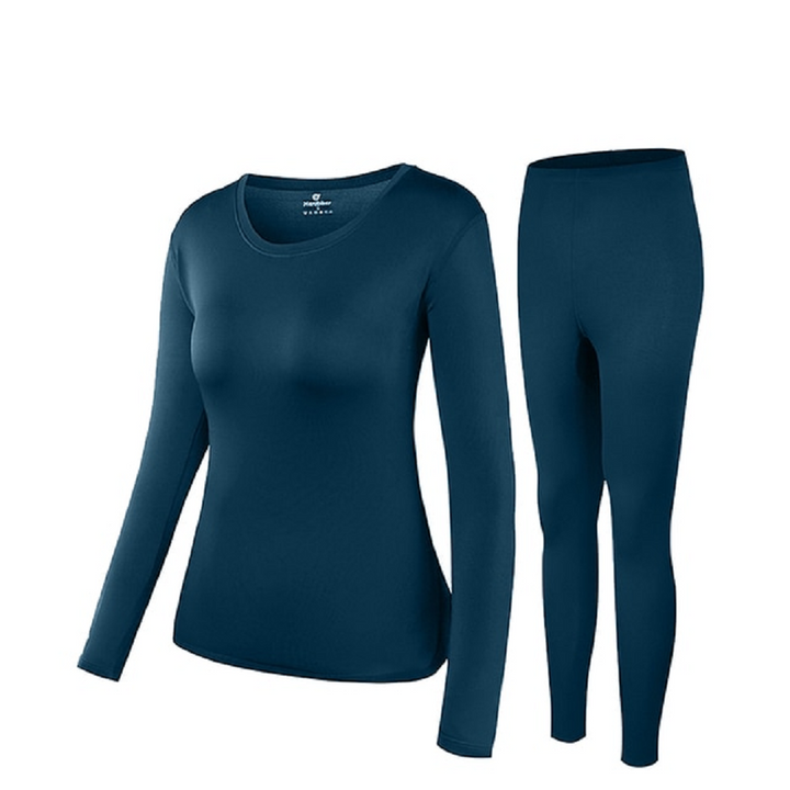 Heat Hollow™ USB Heated Thermal Base Layer Set with Flatlock Seams