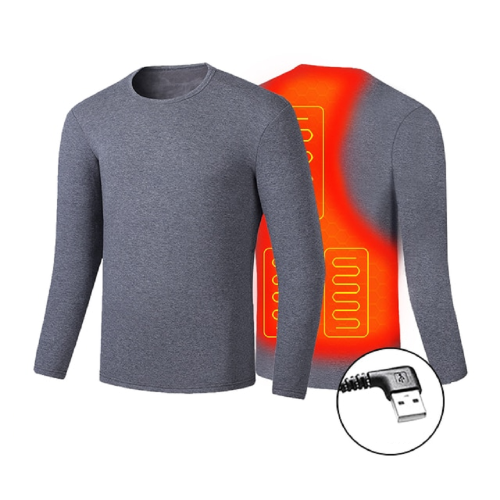 Heat Hollow™ USB Heated Thermal Base Layer Set with Flatlock Seams