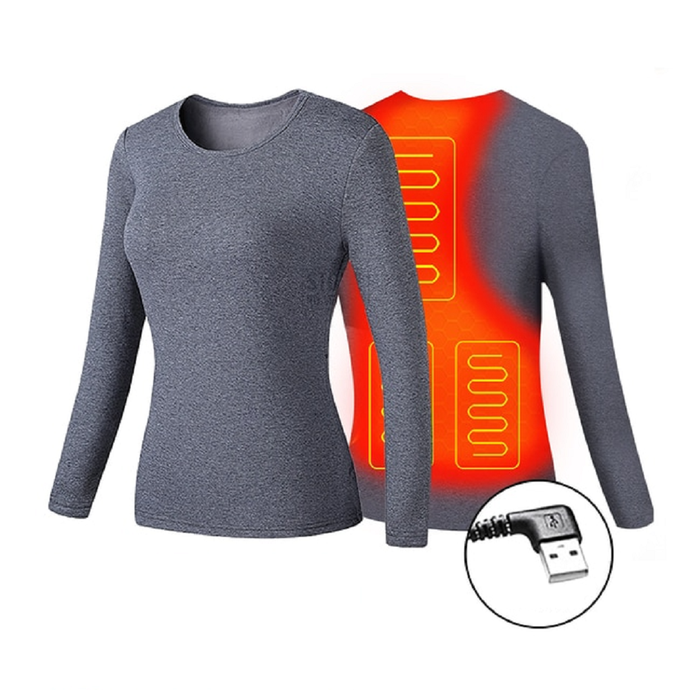 Heat Hollow™ USB Heated Thermal Base Layer Set with Flatlock Seams
