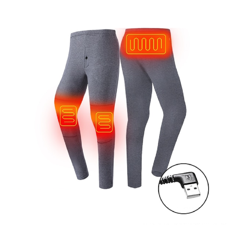 Heat Hollow™ USB Heated Thermal Base Layer Set with Flatlock Seams