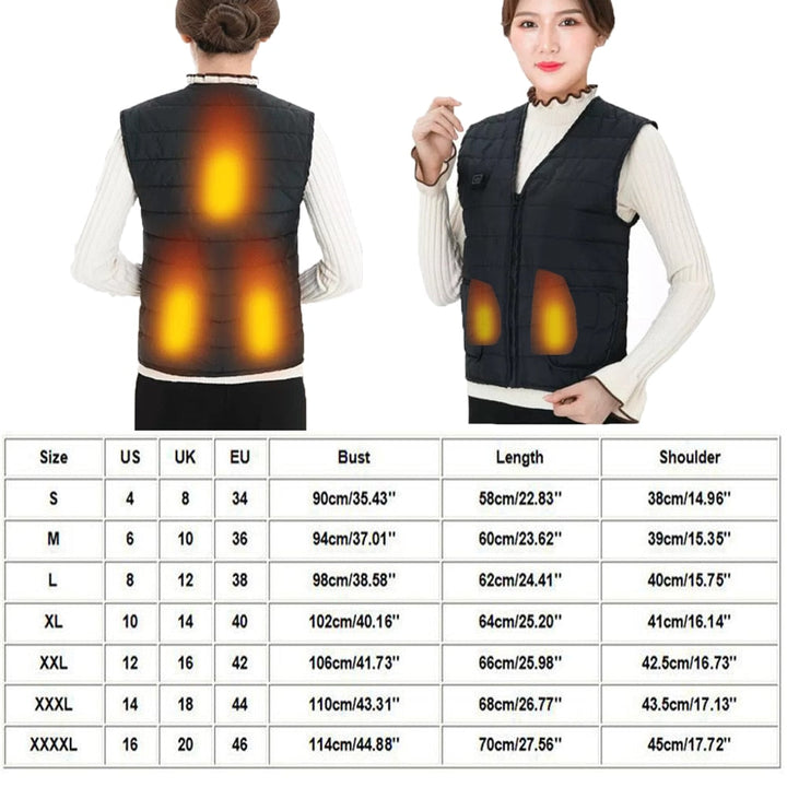Heat Hollow™ Heated Cotton Gilet with 5 Heating Zones