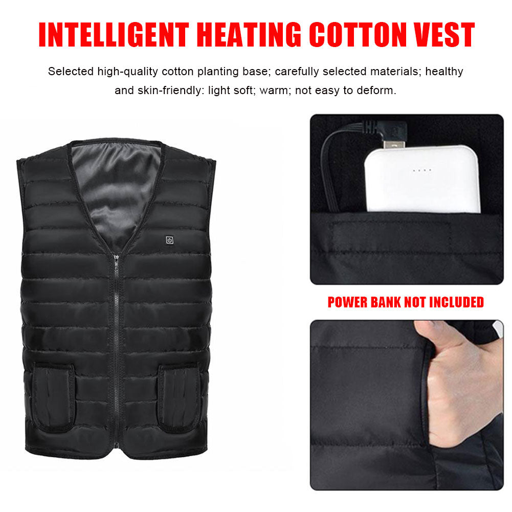 Heat Hollow™ Heated Cotton Gilet with 5 Heating Zones