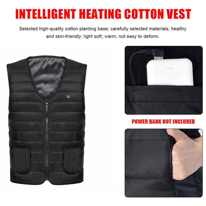 Heat Hollow™ Heated Cotton Gilet with 5 Heating Zones