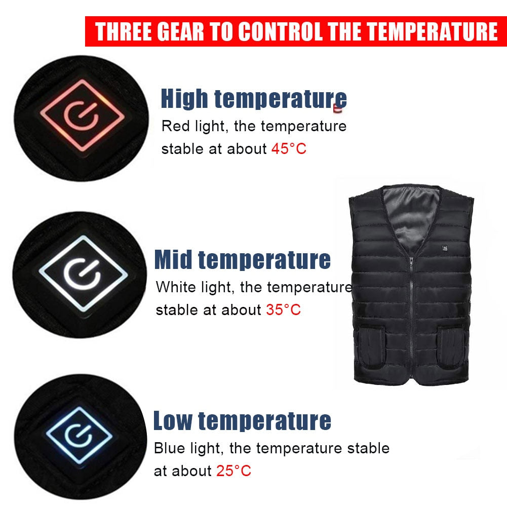 Heat Hollow™ Heated Cotton Gilet with 5 Heating Zones