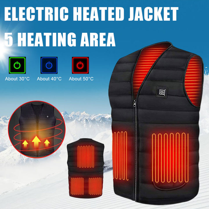 Heat Hollow™ Heated Cotton Gilet with 5 Heating Zones