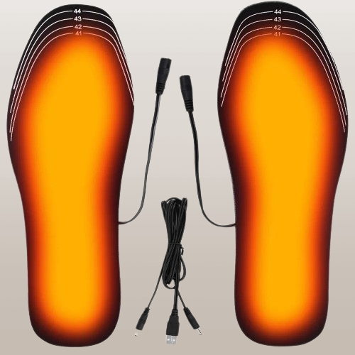 USB Heated Shoe Insoles With Slim Carbon Fibre Heating – Heat Hollow