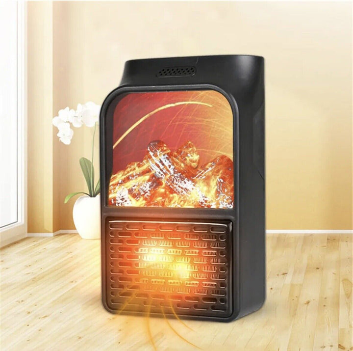 Portable Flame Effect Heater with Remote &amp; Timer – Heat Hollow