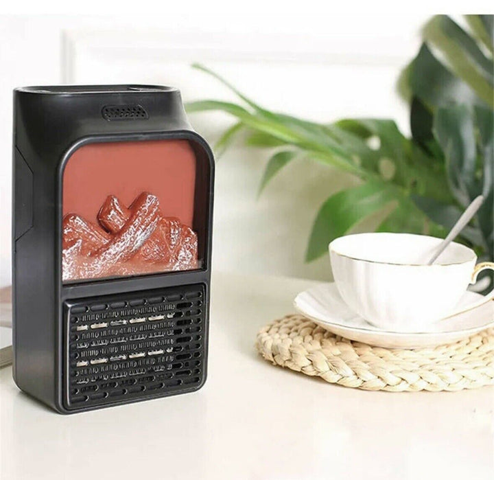 Portable Flame Effect Heater with Remote &amp; Timer – Heat Hollow