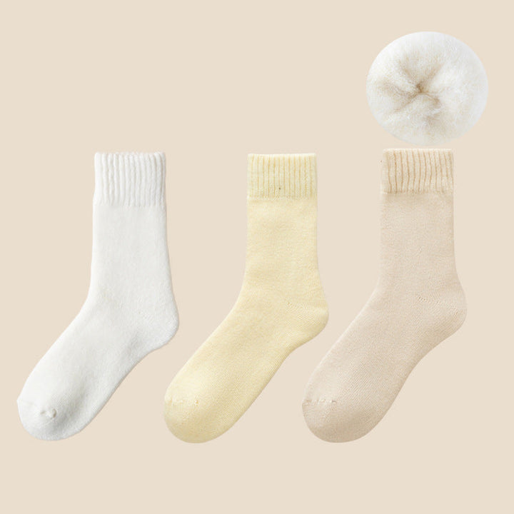 Fleece-Lined Thermal Socks, 3-Pair Set with Moisture Wicking