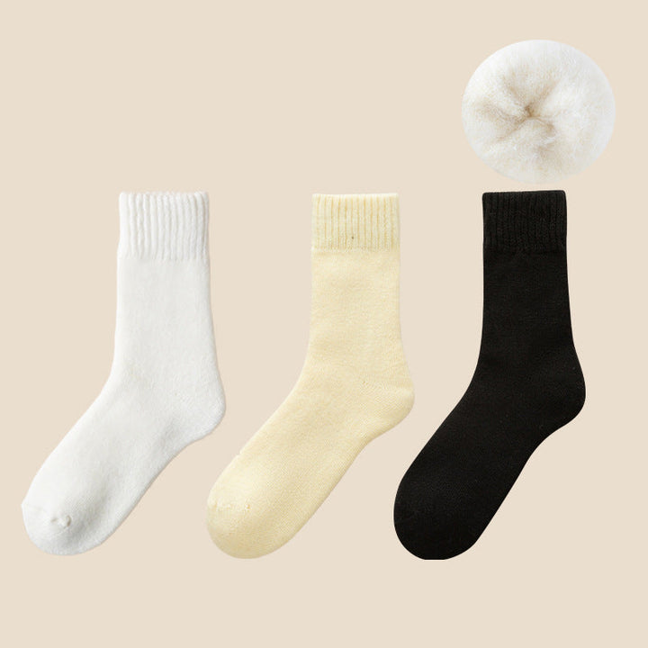 Fleece-Lined Thermal Socks, 3-Pair Set with Moisture Wicking