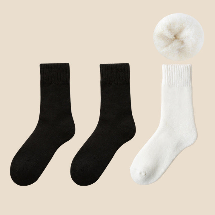 Fleece-Lined Thermal Socks, 3-Pair Set with Moisture Wicking