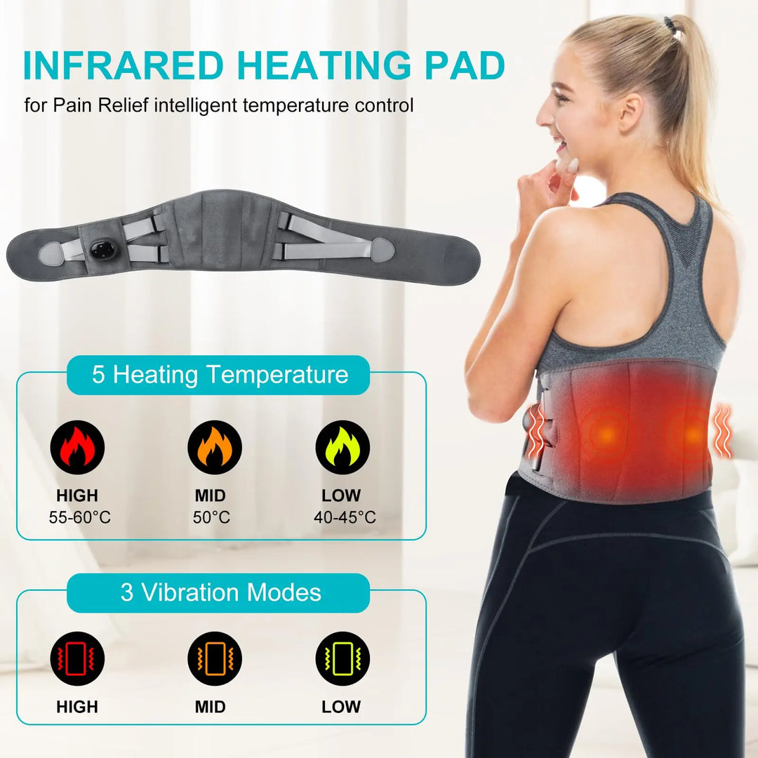 Heated Lower Back Massager Belt with Red Light – Heat Hollow