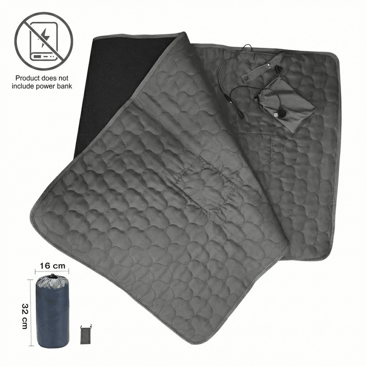 5-Zone USB Heated Mat with Rapid 30-Second Warm-Up – Heat Hollow