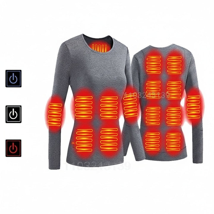Heated Thermal Base Layer Set with Multi-Zone Warmth – Heat Hollow