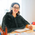 Heat Hollow™ USB Heated Shawl Blanket with Zip and Power Bank Pocket