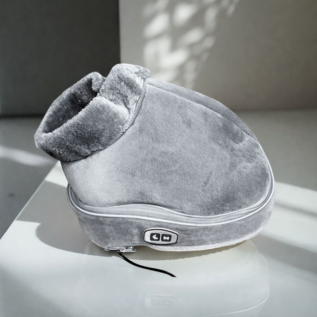 Plush Heated Foot Massager with Shiatsu Vibration – Heat Hollow
