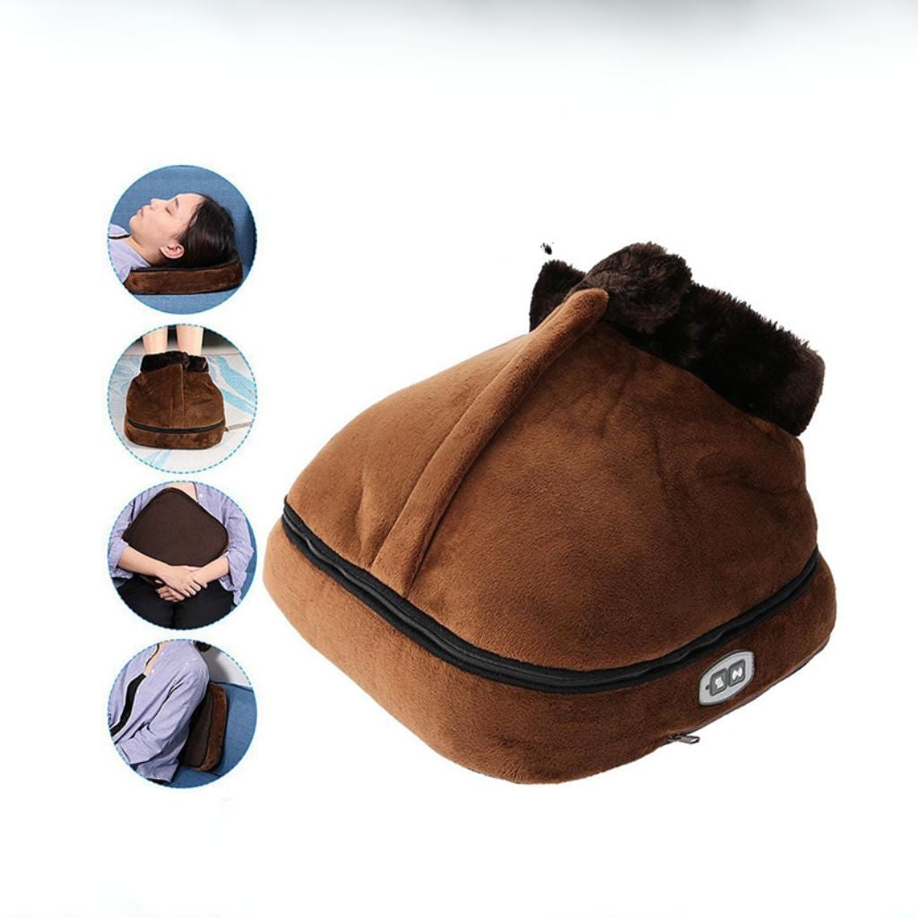 Plush Heated Foot Massager with Shiatsu Vibration – Heat Hollow